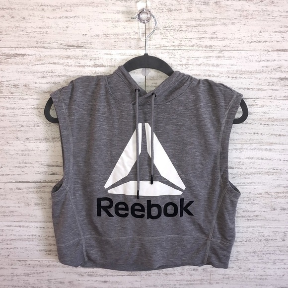 Reebok Sleeveless Hoodie Crop Top | SIZE S - Picture 1 of 4